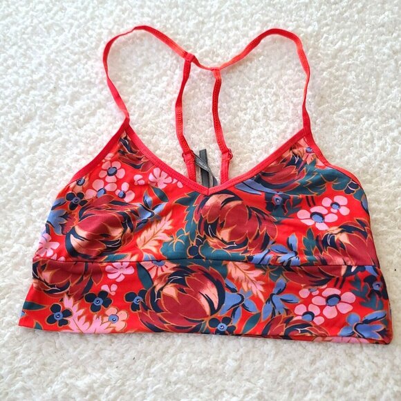 Anthropologie Other - Anthropologie Jenny Printed Seamless Bralette T-Back XXS/XS Red Floral NWOT